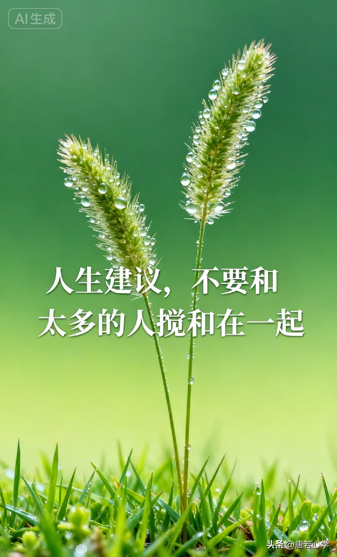 人生建议，不要和太多的人搅和在一起

《菜根谭》有言：“处世不必邀功，无过便是功