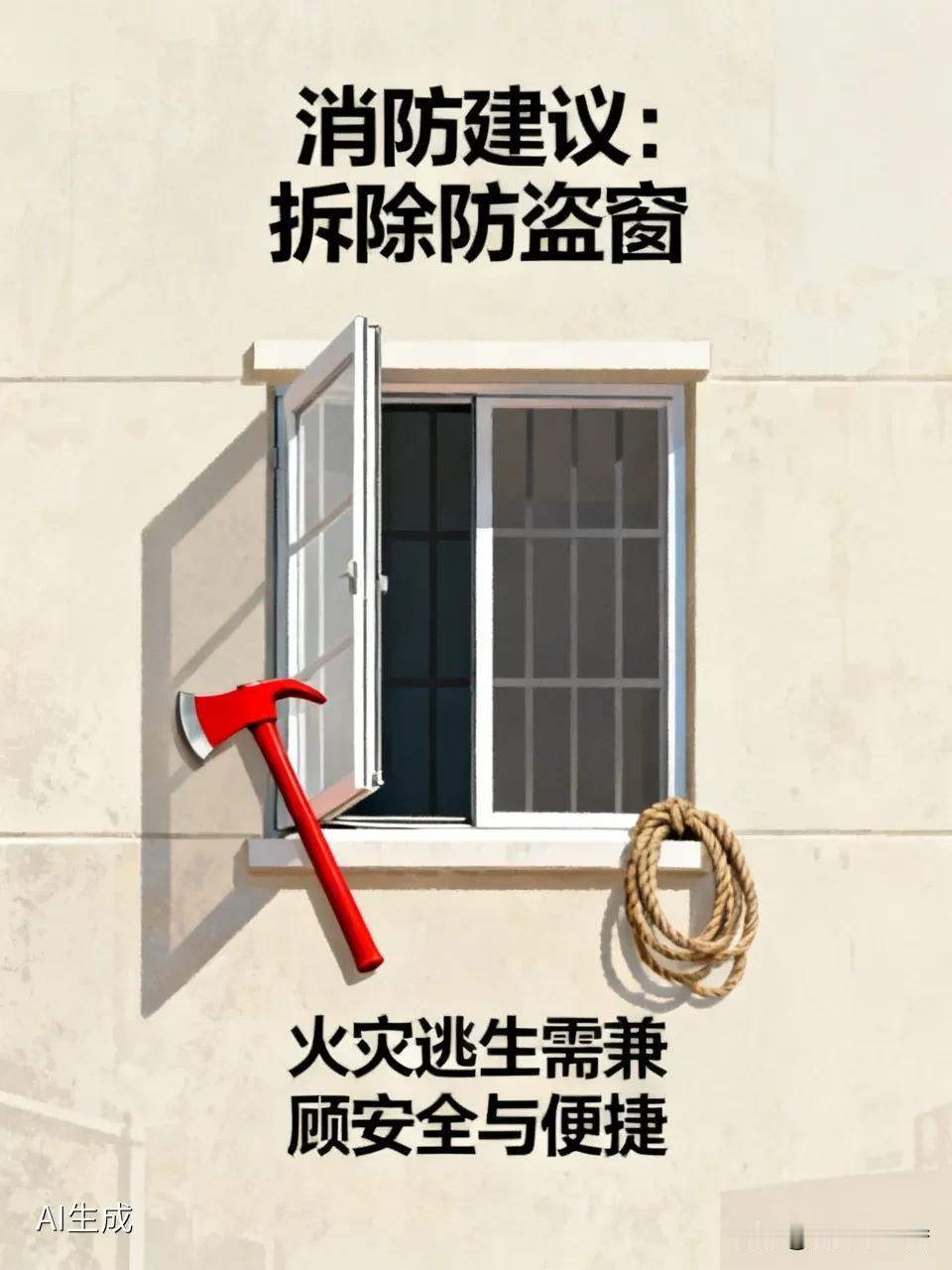 国家消防救援局建议拆除防盗窗，此建议并非随意提出。今年发生的20起较大火灾中，居