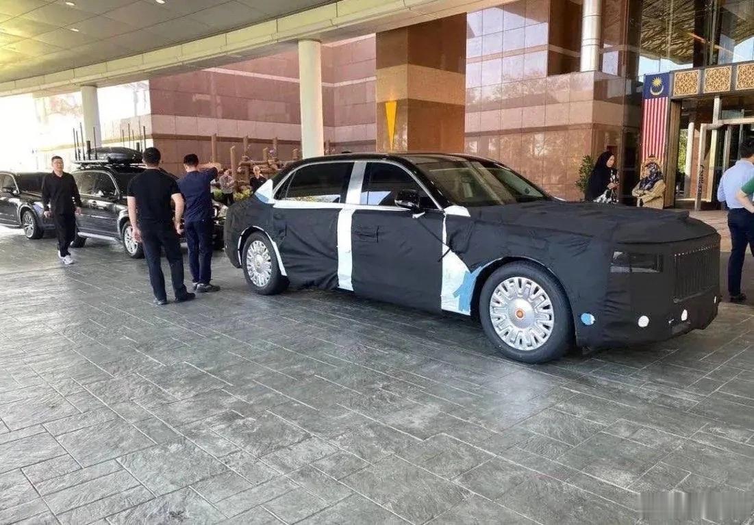 参加印度首都新德里举行的金砖国家峰会的红旗汽车。 ​​​