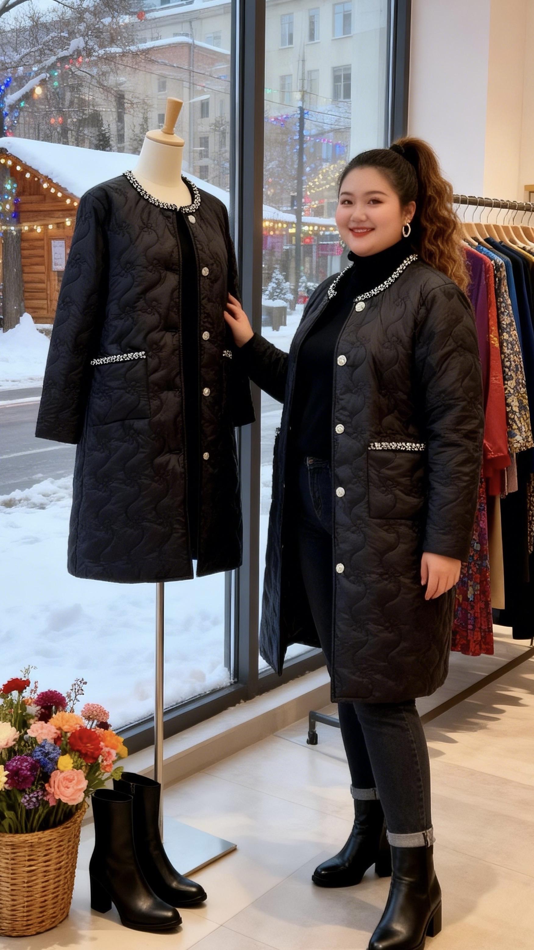 冬季穿搭 中长款外套  加厚保暖 我的初雪穿搭准备好啦 大码女装