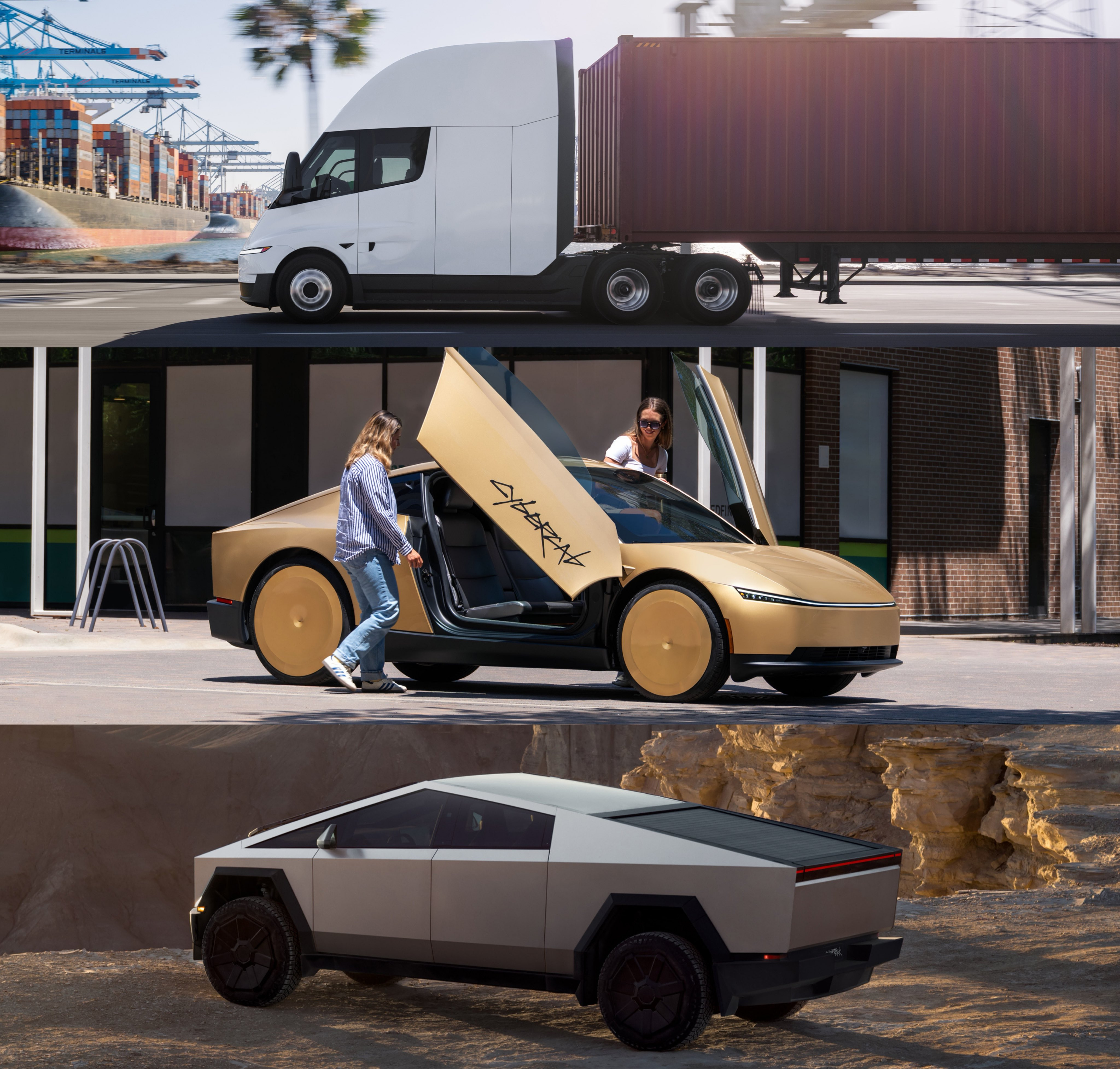 自 Model Y 之后，特斯拉的新车都不上漆了，对应把产线上的喷涂车间都干掉了
