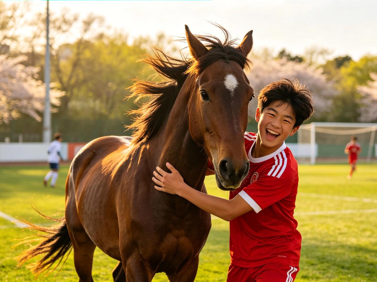 今年春天最想实现的心愿春日暖阳照前路，愿万事顺遂皆如意。赛场上的身影如骏马奔腾，