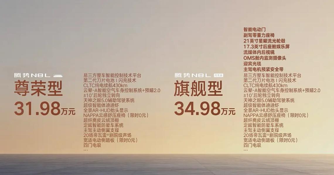 今晚腾势N8L闪充版发布会唠嗑总结！全程亮点拉满

刚追完今晚腾势N8L闪充版发