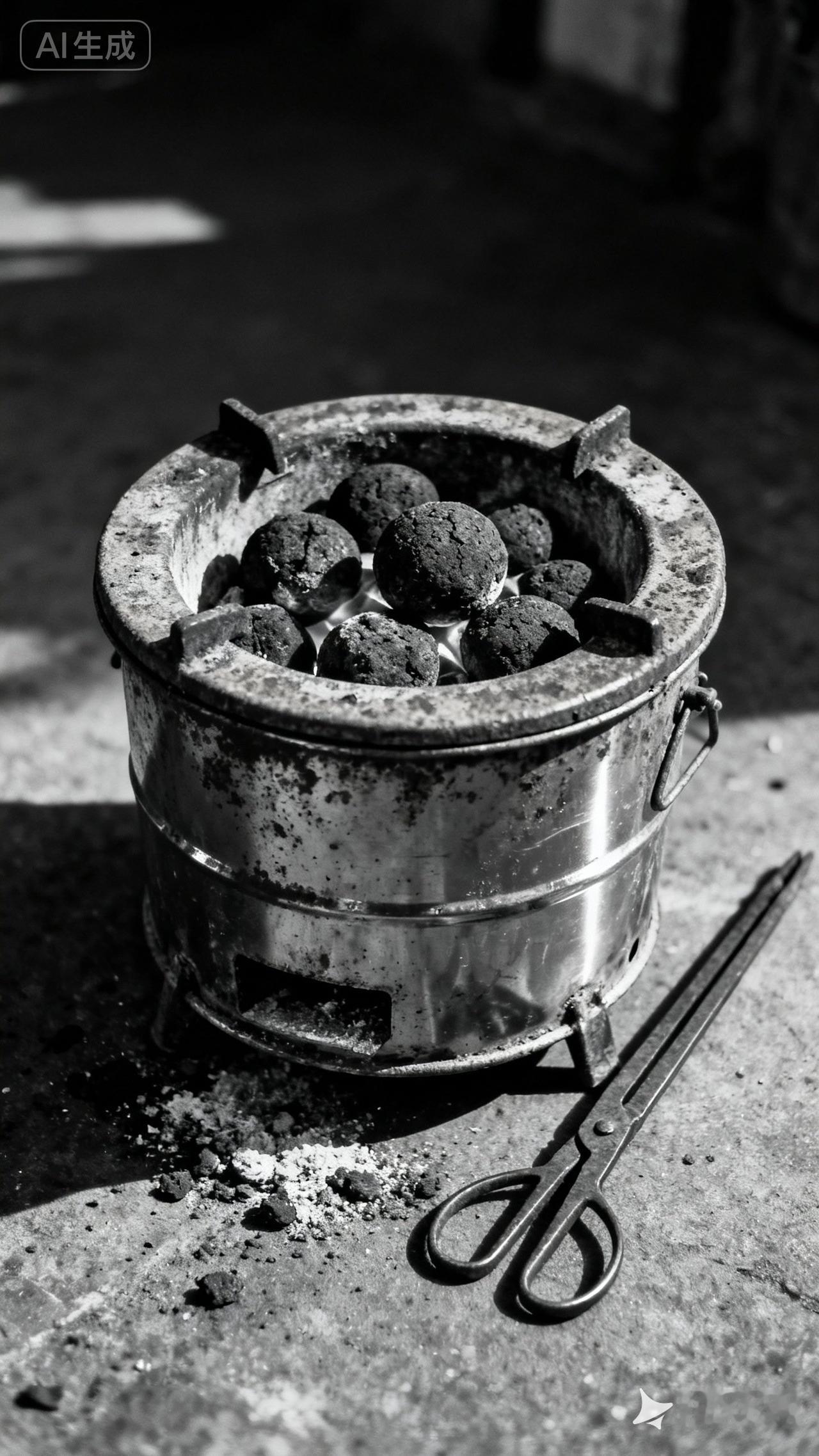 炉边的温度，是父母的模样
 
黑白煤炉旁，父母的身影总与烟火缠在一起。父亲总在清