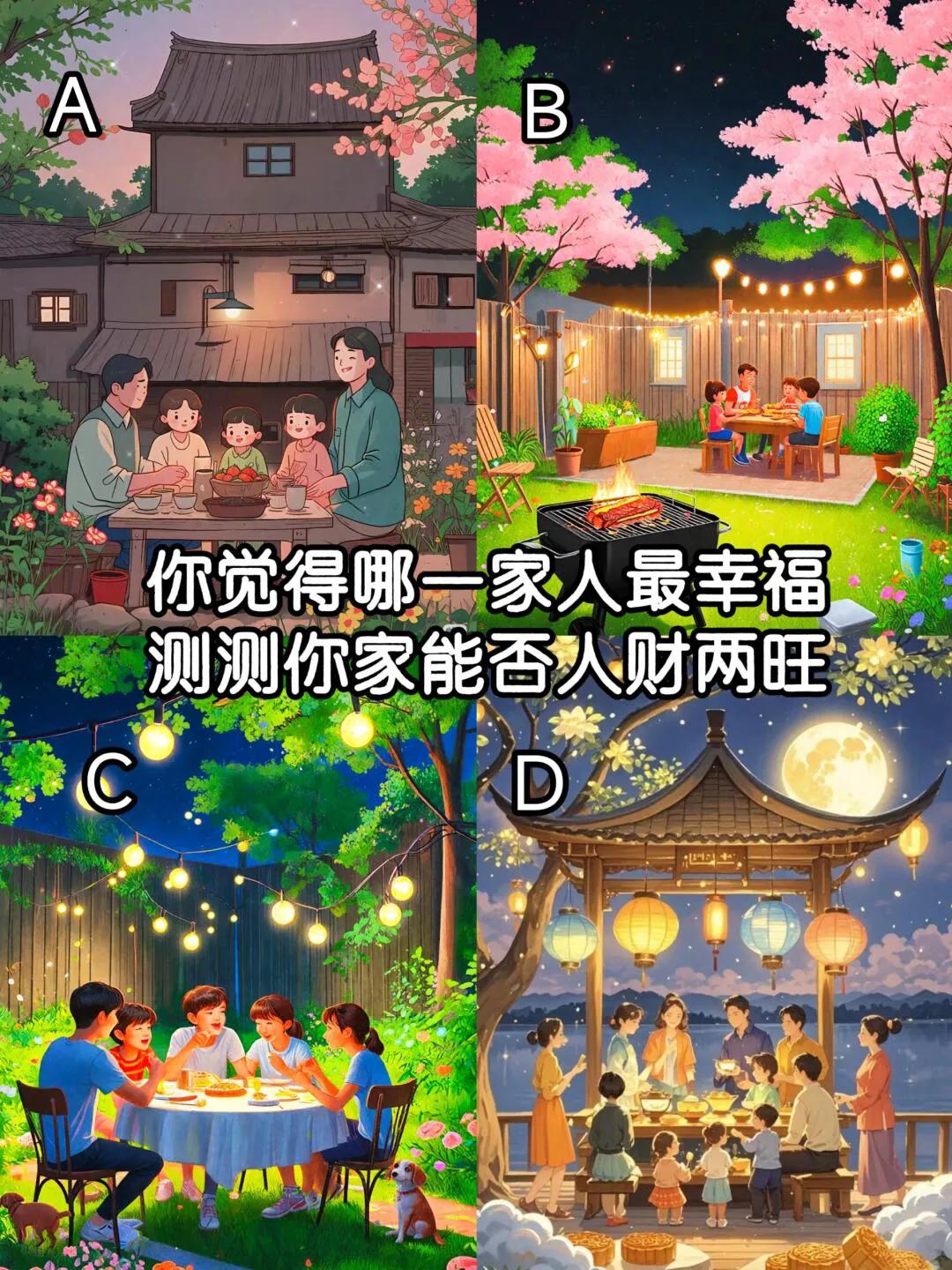测试揭秘未来运势：
选一张心仪的图片，即刻揭晓你家能否人财两旺的神秘面纱！无需透