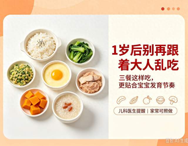 儿科医生提醒：1岁后宝宝别乱吃饭！三餐这样吃，脾胃好长得壮