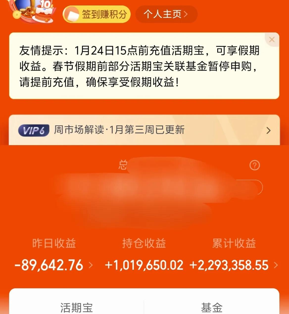 万日长投第2904天，昨天基金收益-8W。今天高开低走，逢高就有资金趁机出场，这