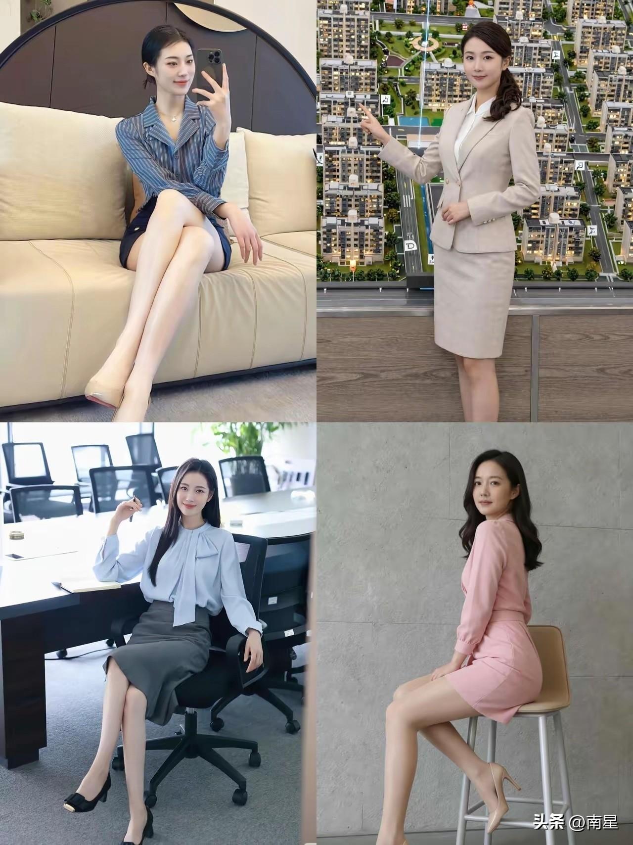 四大美女，你会怎么选，第一个美女是居家少妇，第二个美女是销售精英，第三个美女是职