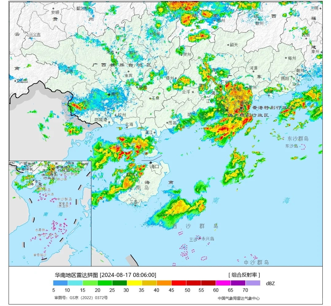广东这轮暴雨的预报