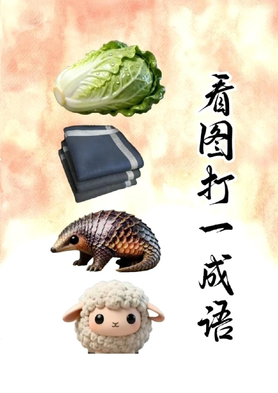 服了！白菜布穿山甲羊连起来，这个成语你想到了吗？