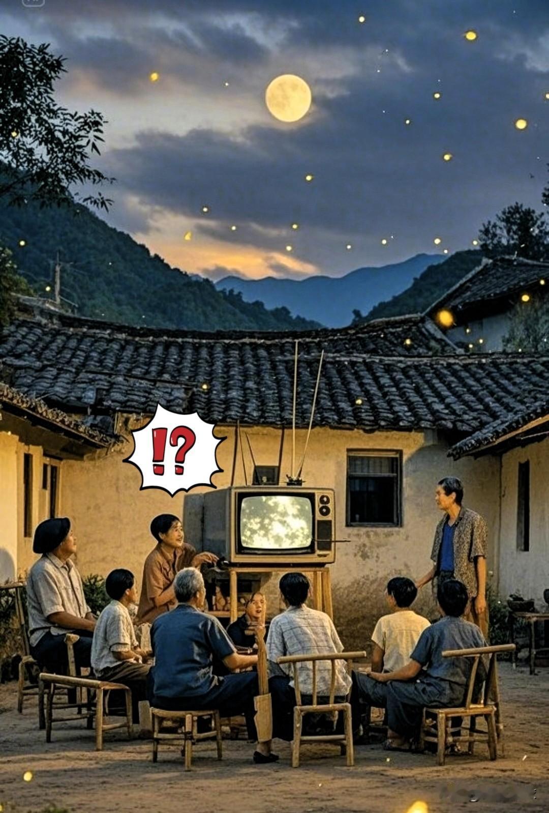 一到傍晚，邻居家的小孩都往我家跑，搬个小板凳挤在屏幕前。看《霍元甲》《射雕英雄传