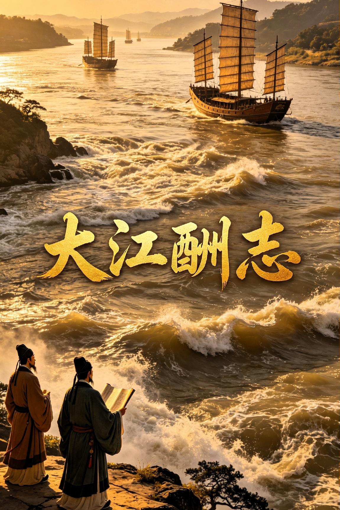 《 大 江 酬 志 》

 
万里沧溟卷怒涛，雄心破浪倚云高。

烟横楚水千秋阔
