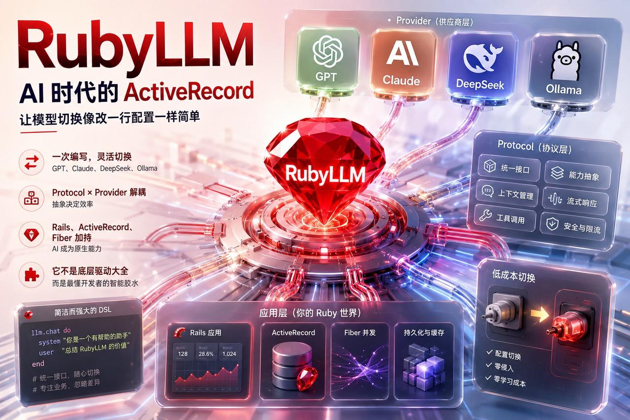 【RubyLLM：让 Ruby 开发者优雅地驾驭 AI 诸神】

在 AI 开发