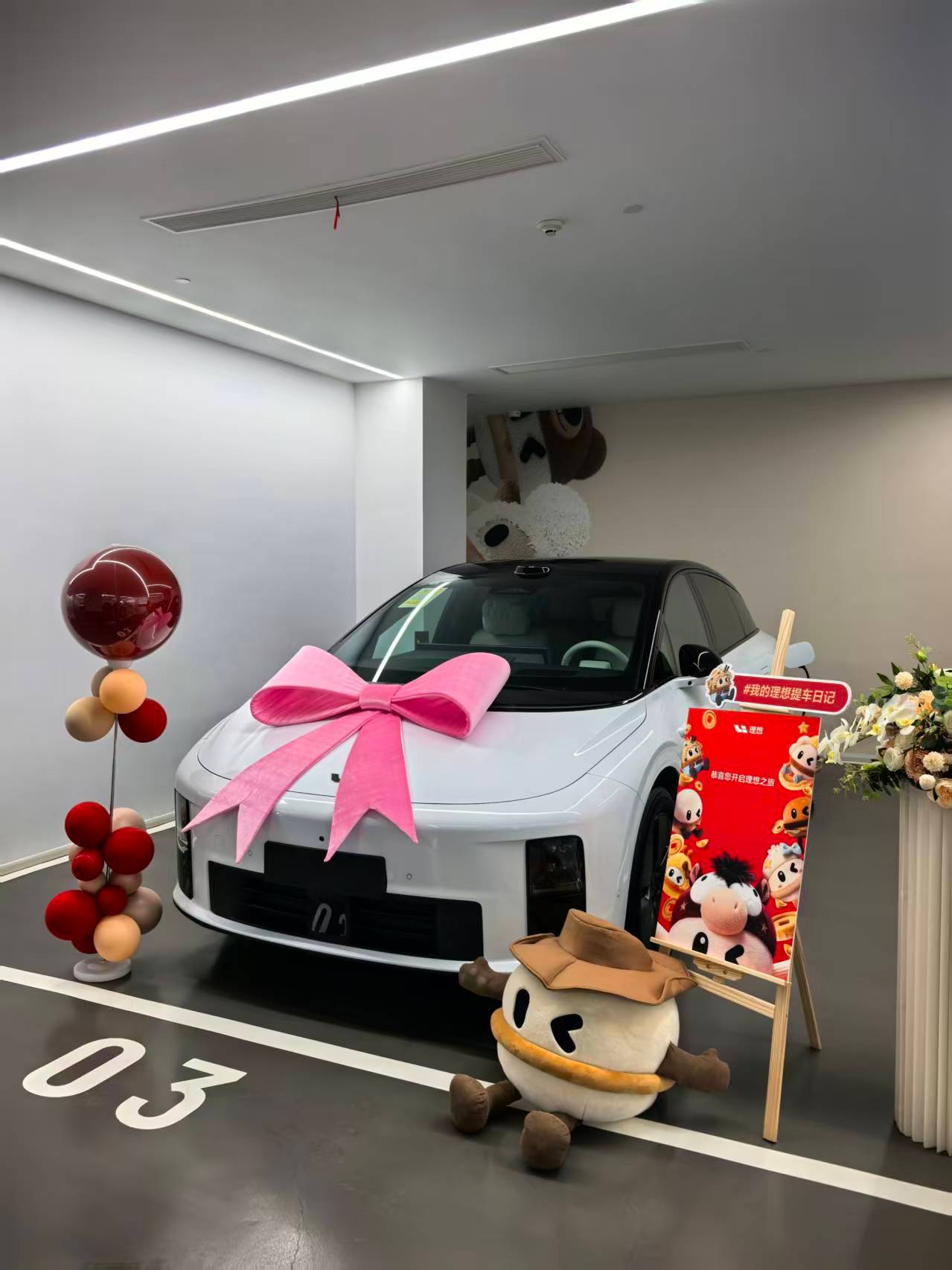 姐姐在我一直的夸赞之中订的理想i6 终于如愿提车了一直在黑色和白色之间做抉择，最