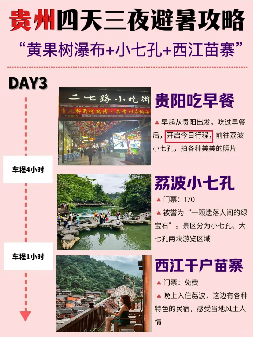 7-8月贵州旅游四天三夜避暑攻略来啦🥰
