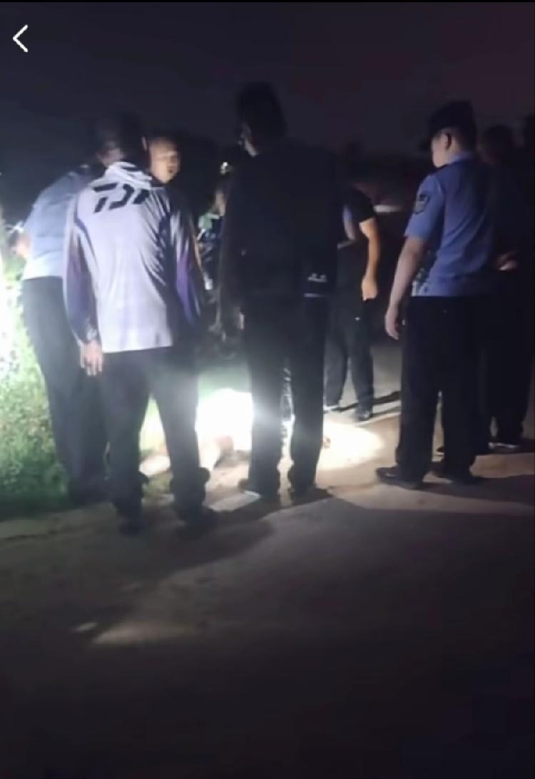 西平案发现场，一人被伤倒地躺在路边，不知道伤情怎么样，可见作案人太狠了！当地网友