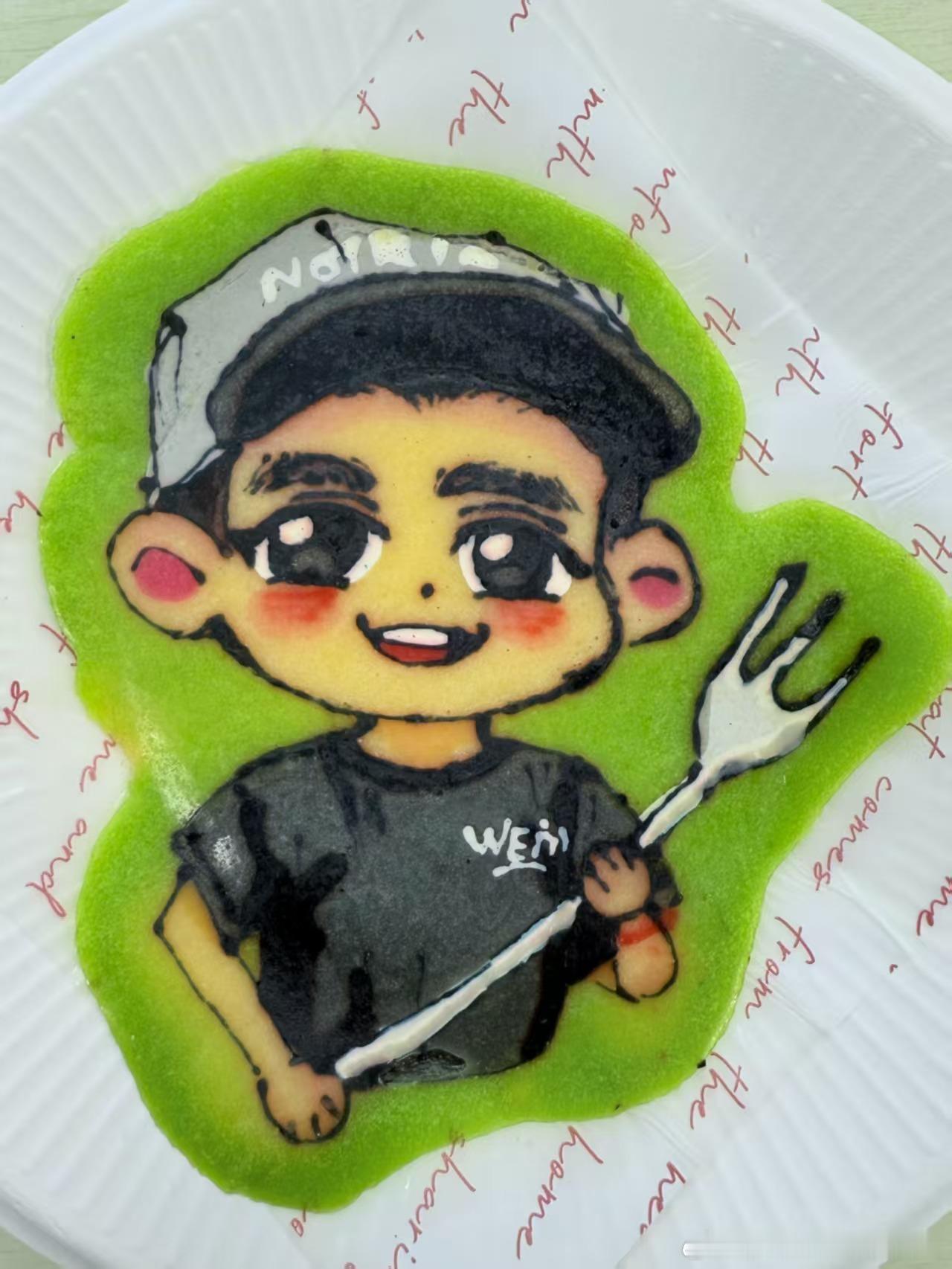 成都网红煎饼主理人为黄渤何浩楠应援成都煎饼主理人开始给明星做痛饼了 煎饼还能这样