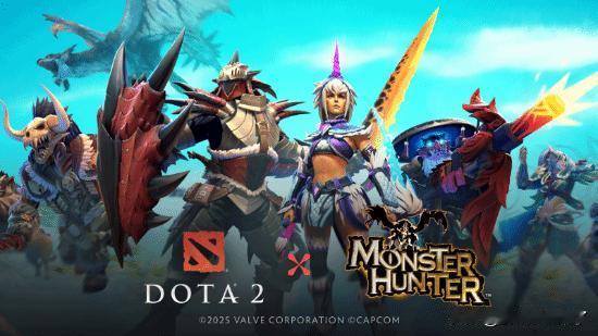 《Dota2》官方宣布了和《怪物猎人》的大型联动活动，本次联动包含全新套装、全新