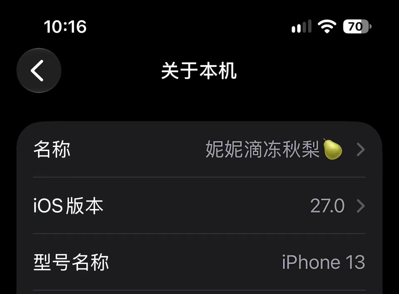 信我更新到27。谁懂啊，我的13更新到27系统。居然超级好用。续航持久了不说发烫