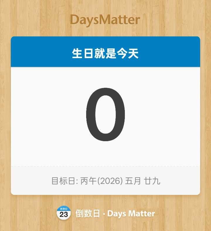 Today！ 