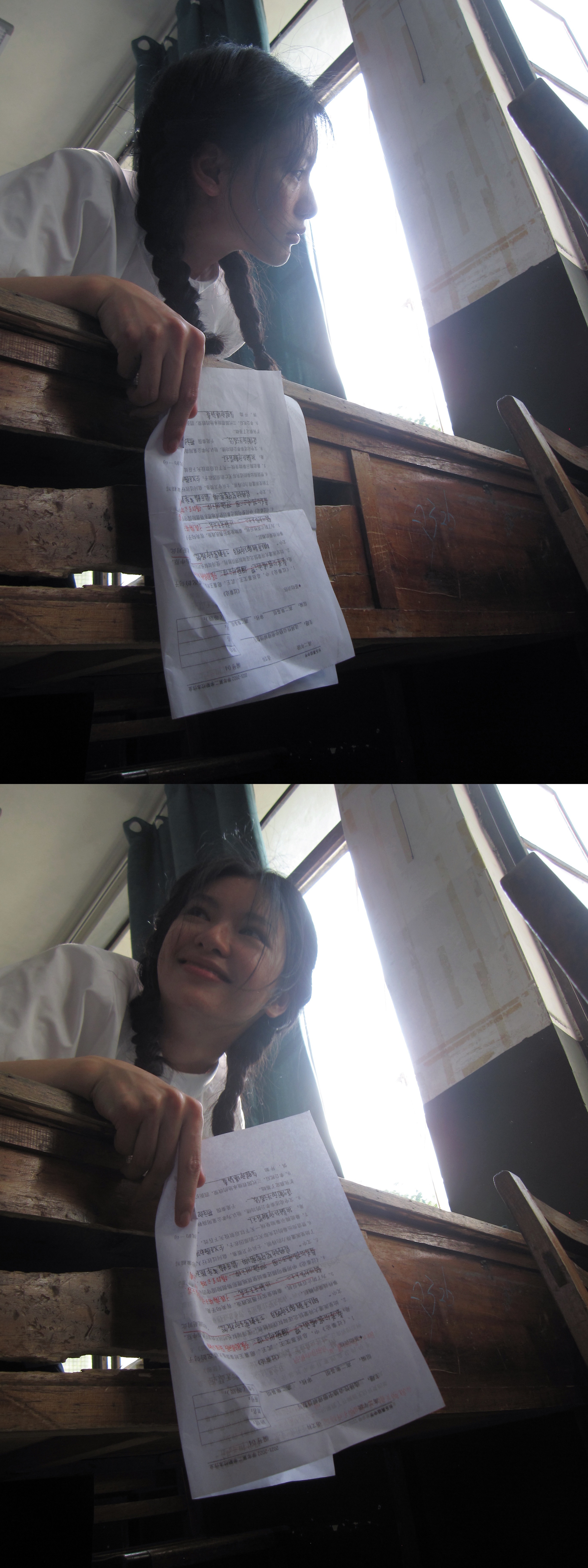 在电影《沙漏》里饰演莫醒醒的邱天 ​​​