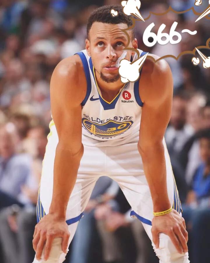 今天勇士大胜对手 库里还是一样的手感火热 有什么对他说的，😎