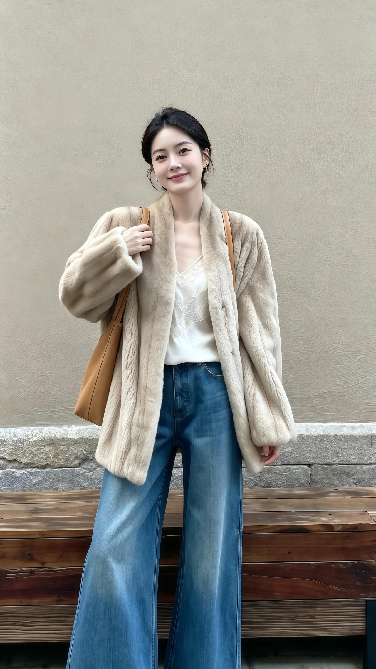 日常穿搭分享 ootd穿搭高智感穿搭 贵里贵气的毛毛外套 韩系穿搭秋冬穿搭