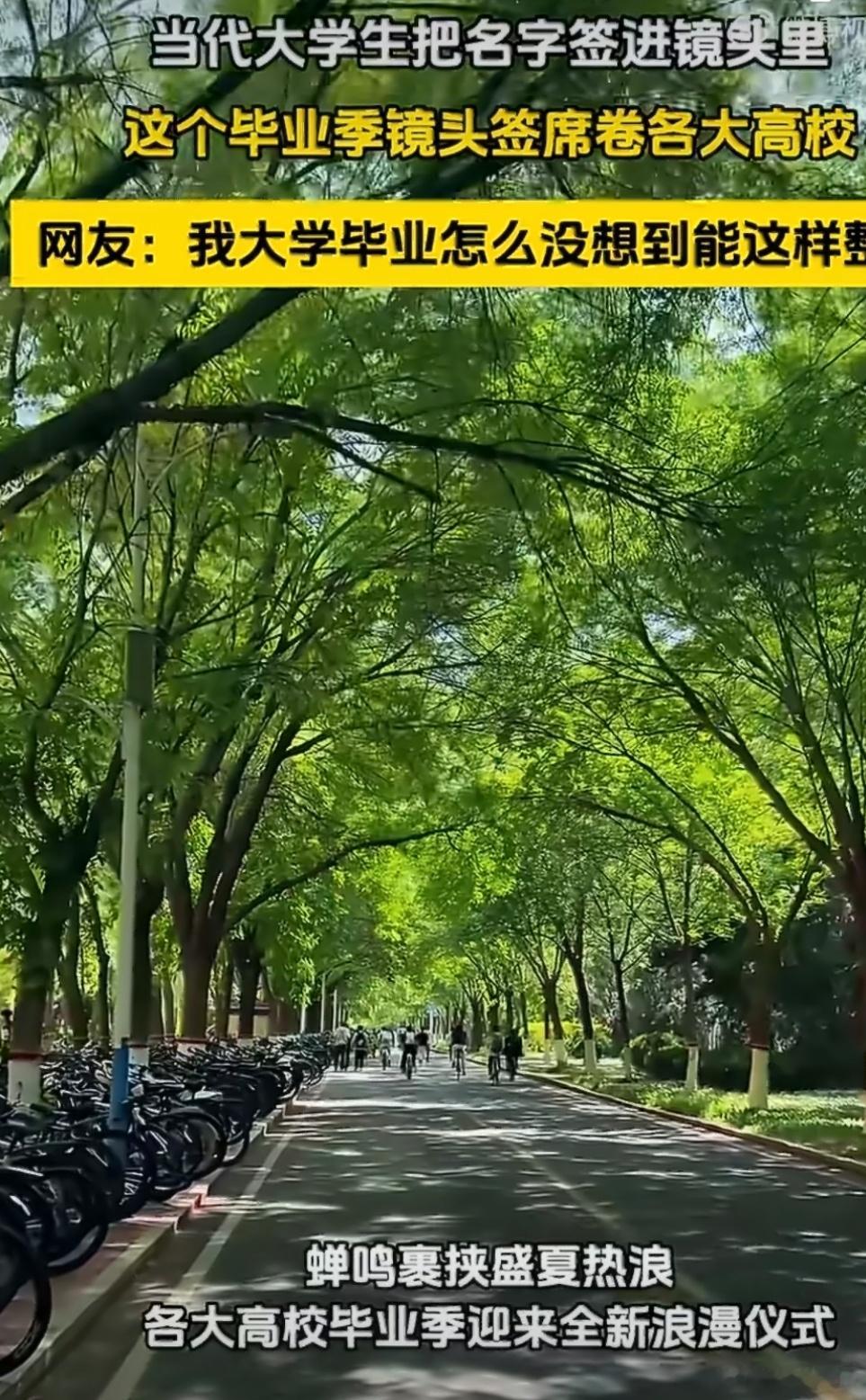 用镜头签定格完整学生时光看着只是一块平平无奇的透明板子，却赋予了毕业照全新的内涵