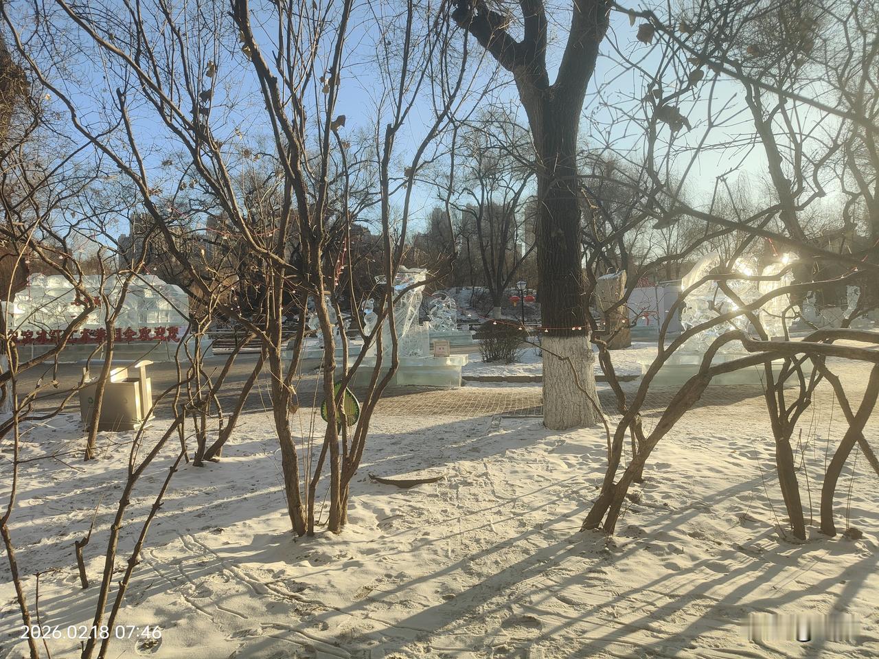 哈尔滨冰雪大世界的发源地，兆麟公园，每年都有冰雕展在此举办