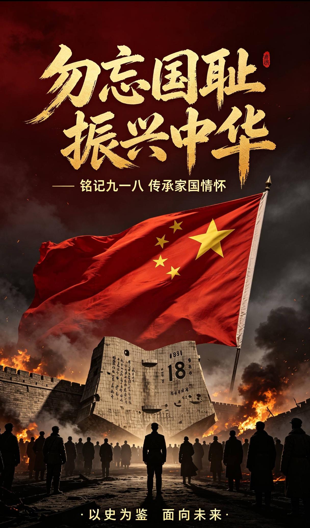 又是一年的918。每一个中国人都不应该忘记这个日子，落后就要挨打。
抗战历史纪念