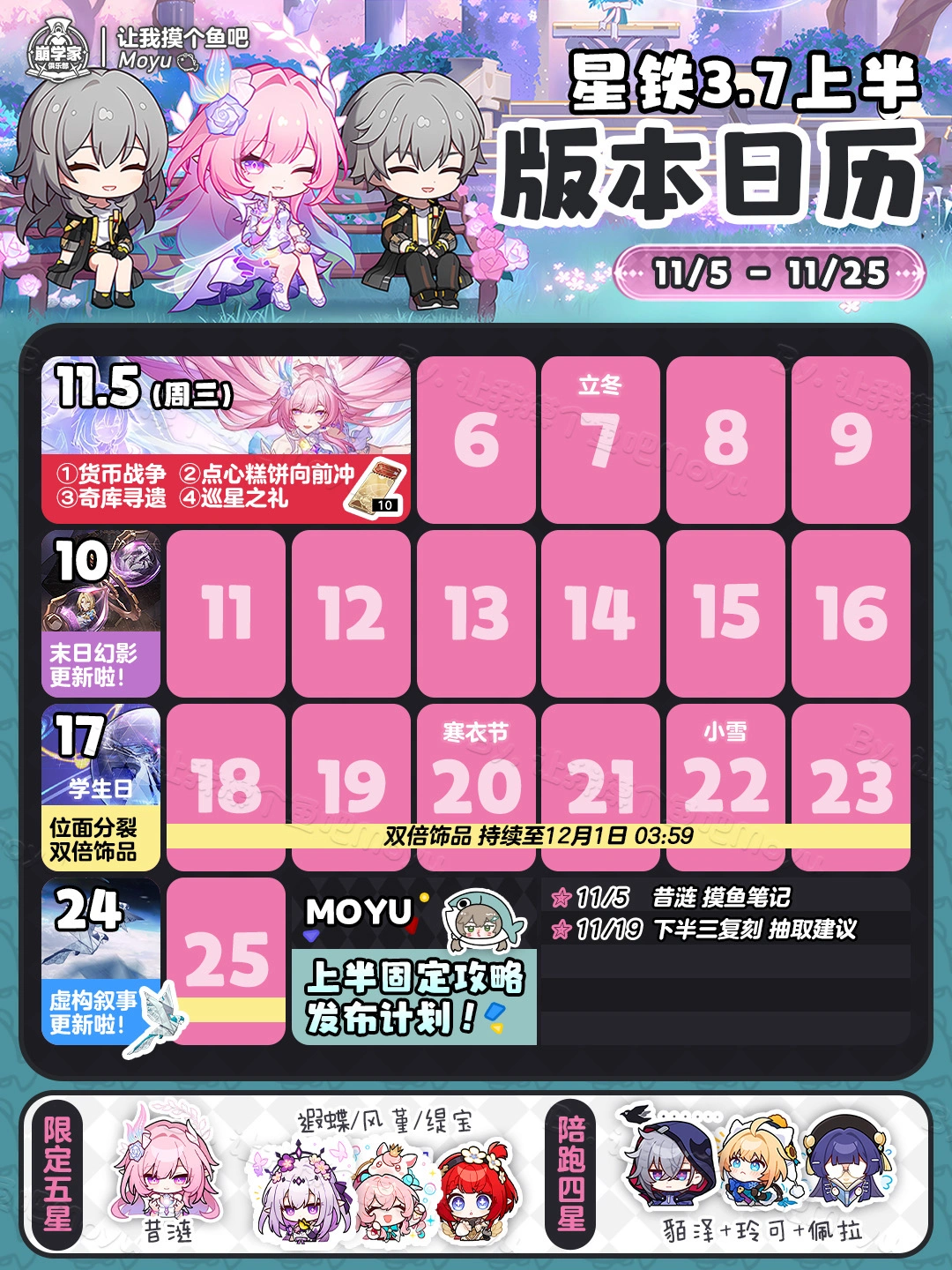 星铁V3.7全版本活动日历