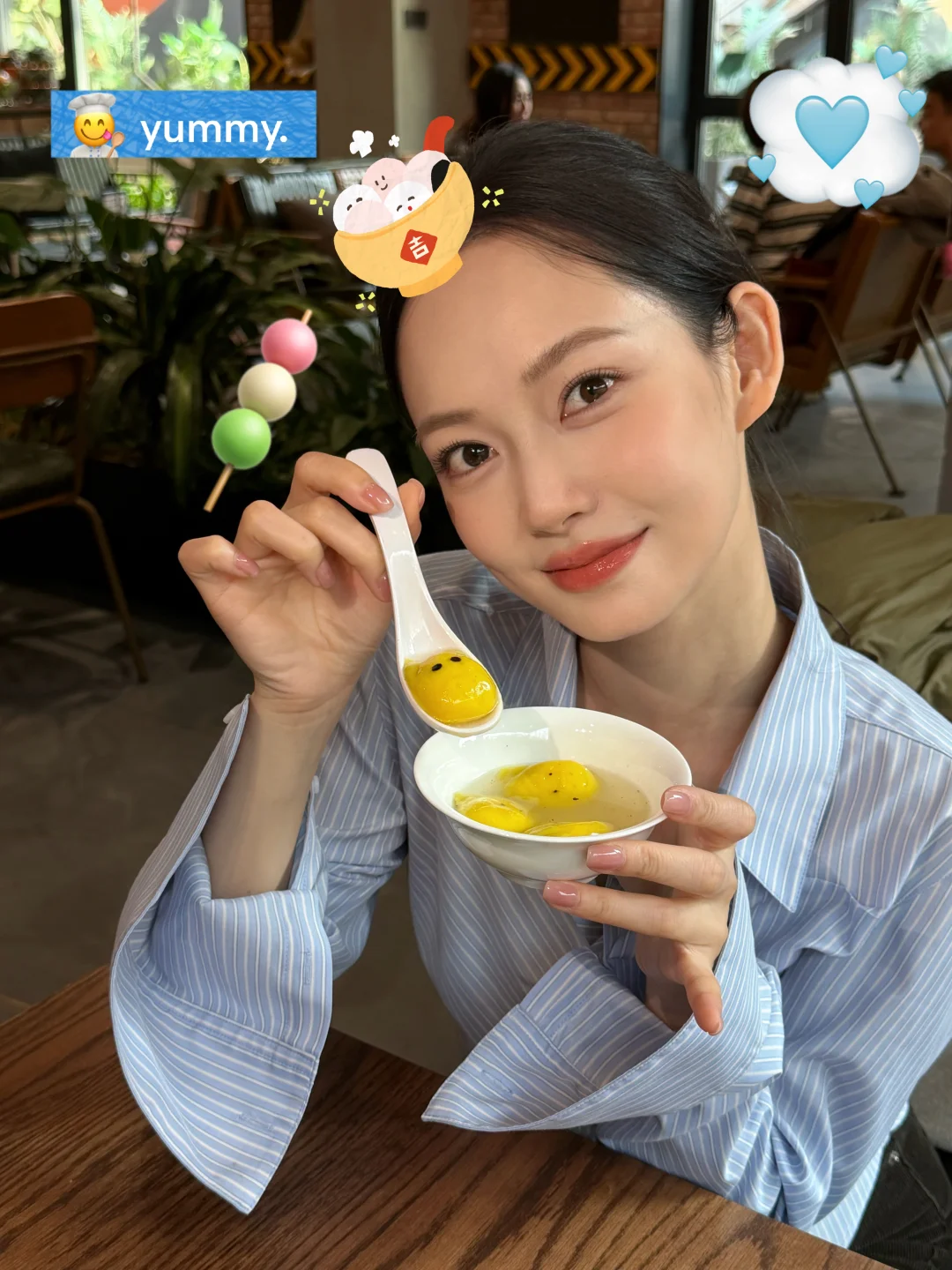 图中一共有五个汤圆