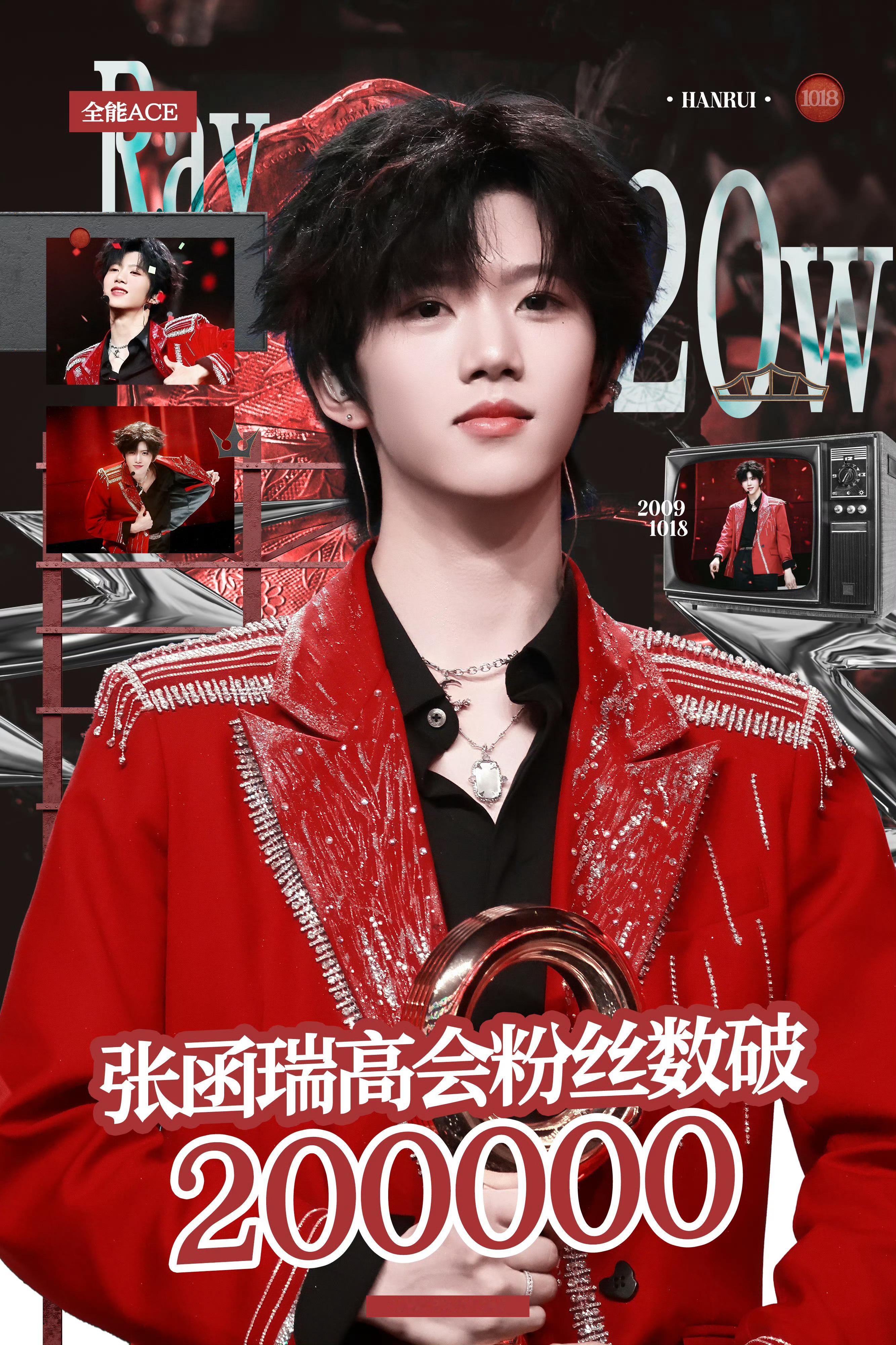 张函瑞高会粉丝破20w了恭喜张函瑞高会粉丝破20w了💥