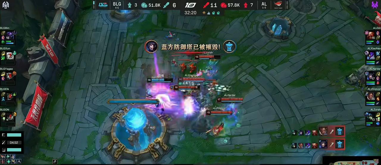 AL战队以下克上BLG，扳回一局，比分来到了1：1
两局下来，ZDZ玩得确实要比