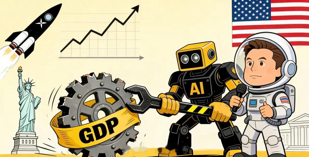 马斯克近日放话，若将AI落地应用视为经济增长指标，美国经济或有望在5年内实现三位