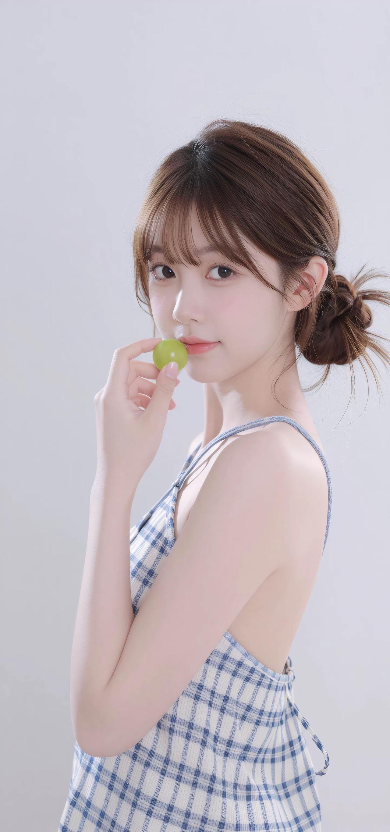 好看的不只是葡萄🍇，还有世上唯一的我[比心]