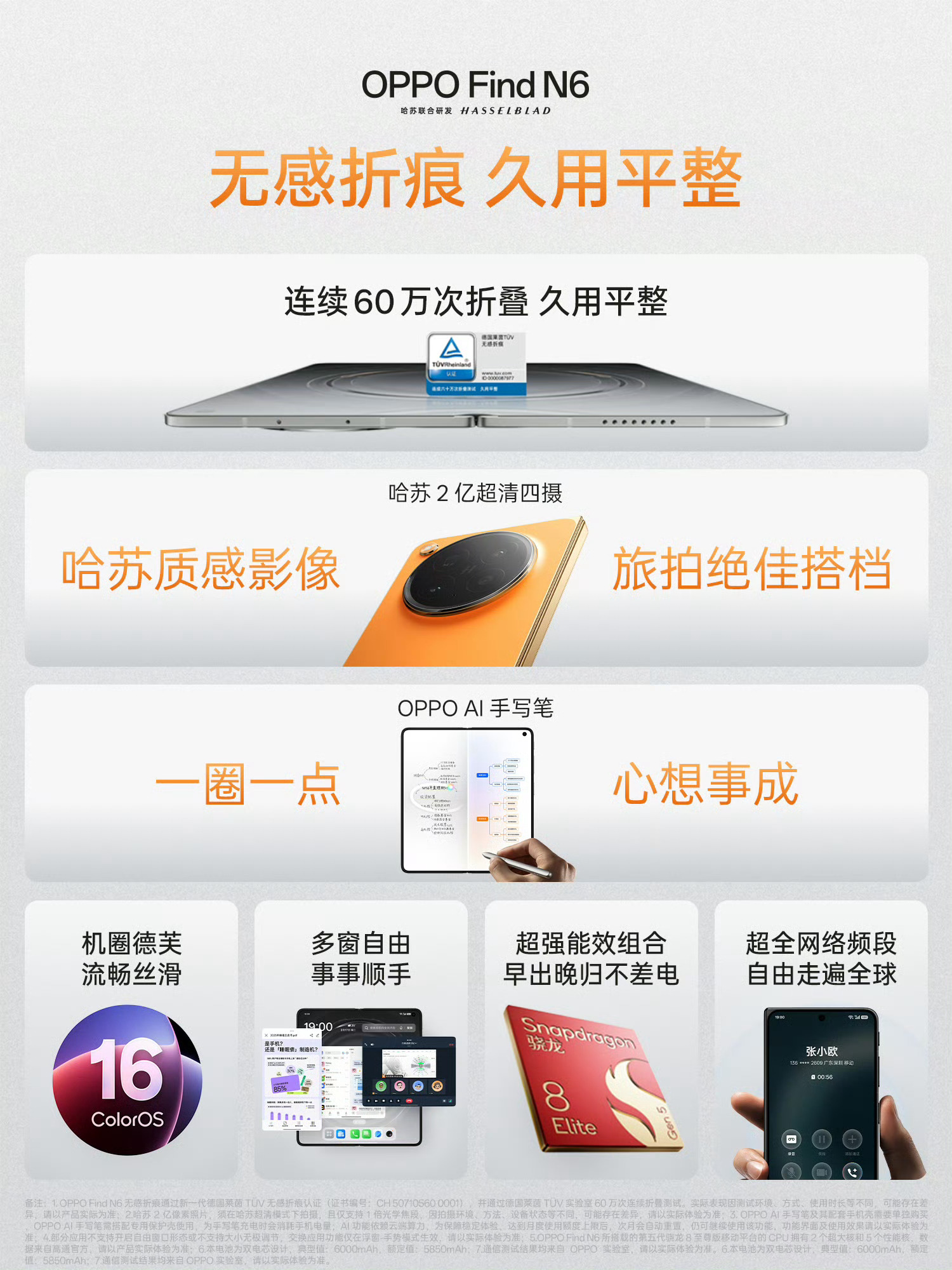 OPPO Find N6还是很OPPO的，硬件配置不算顶尖，但有记忆点，直接把折