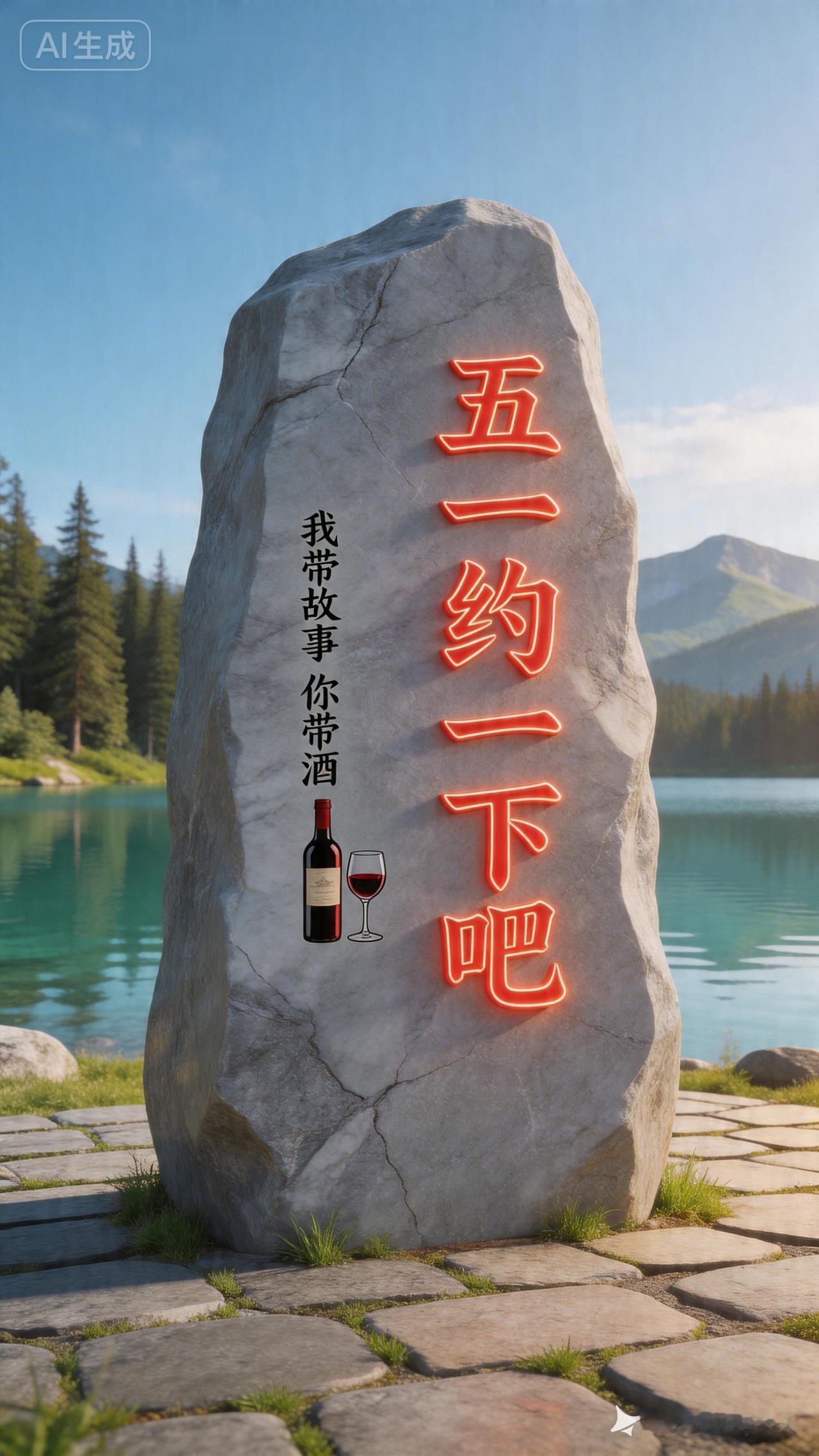 “五一约一下，带故事的你带酒”🍷🍷🍷