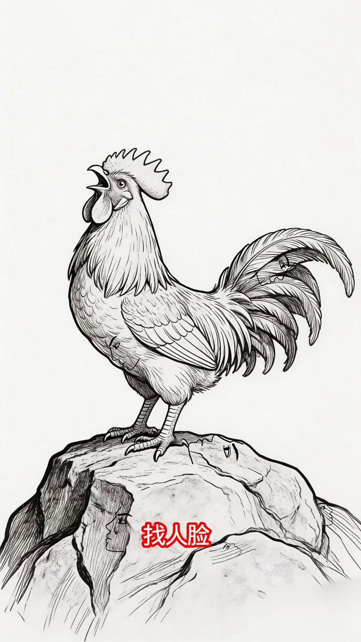 考眼力，找人脸。
图中隐藏有多张人脸，仔细找一找，据说没有人能找到第3张人脸。十