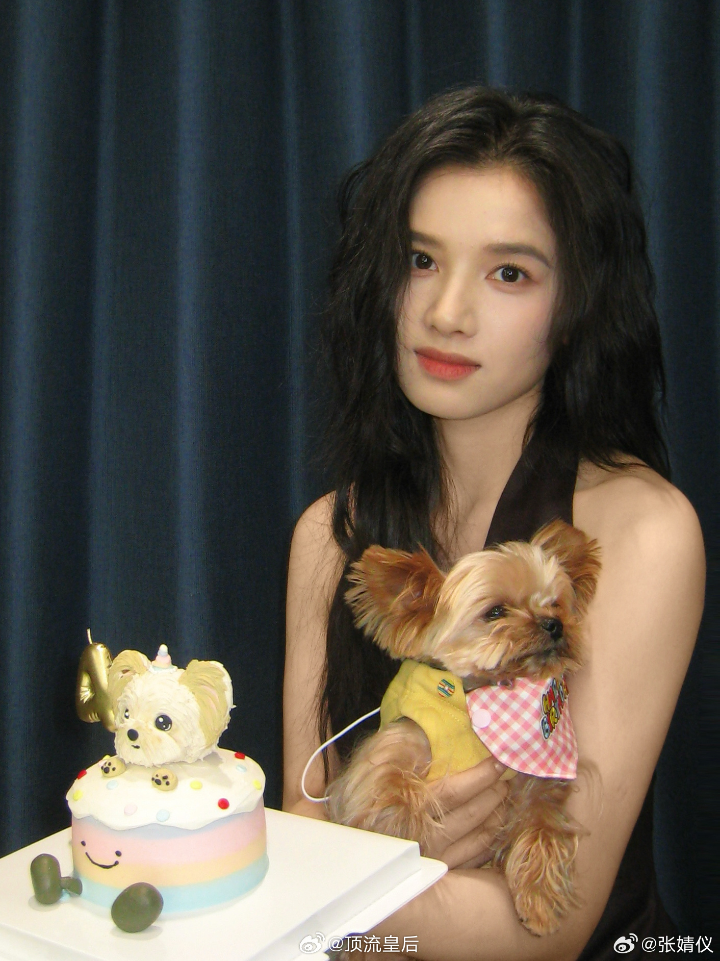 张婧仪给自家🐶庆生，但我却被她的美貌牢牢吸引住了。美是日常，不用修饰一拍就出片