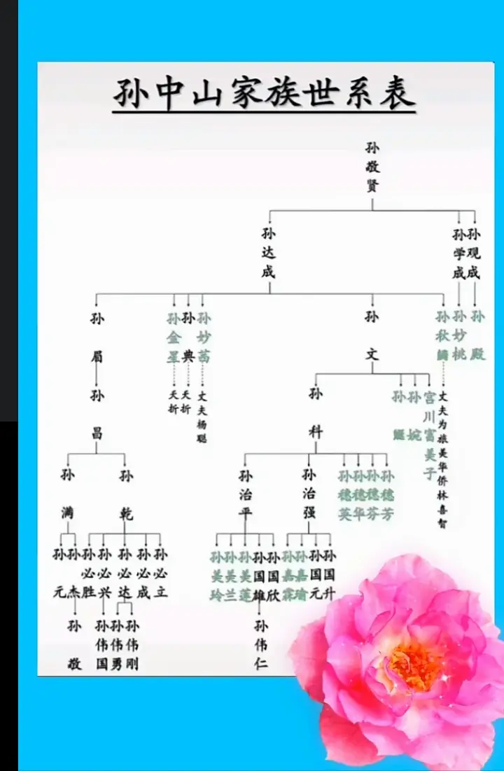 孙中山家族世袭表