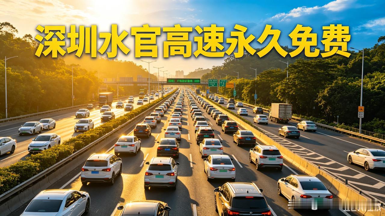 今天，深圳水官高速永久免费！这才是城市该有的民生温度✨
 
今天全网最戳打工人的