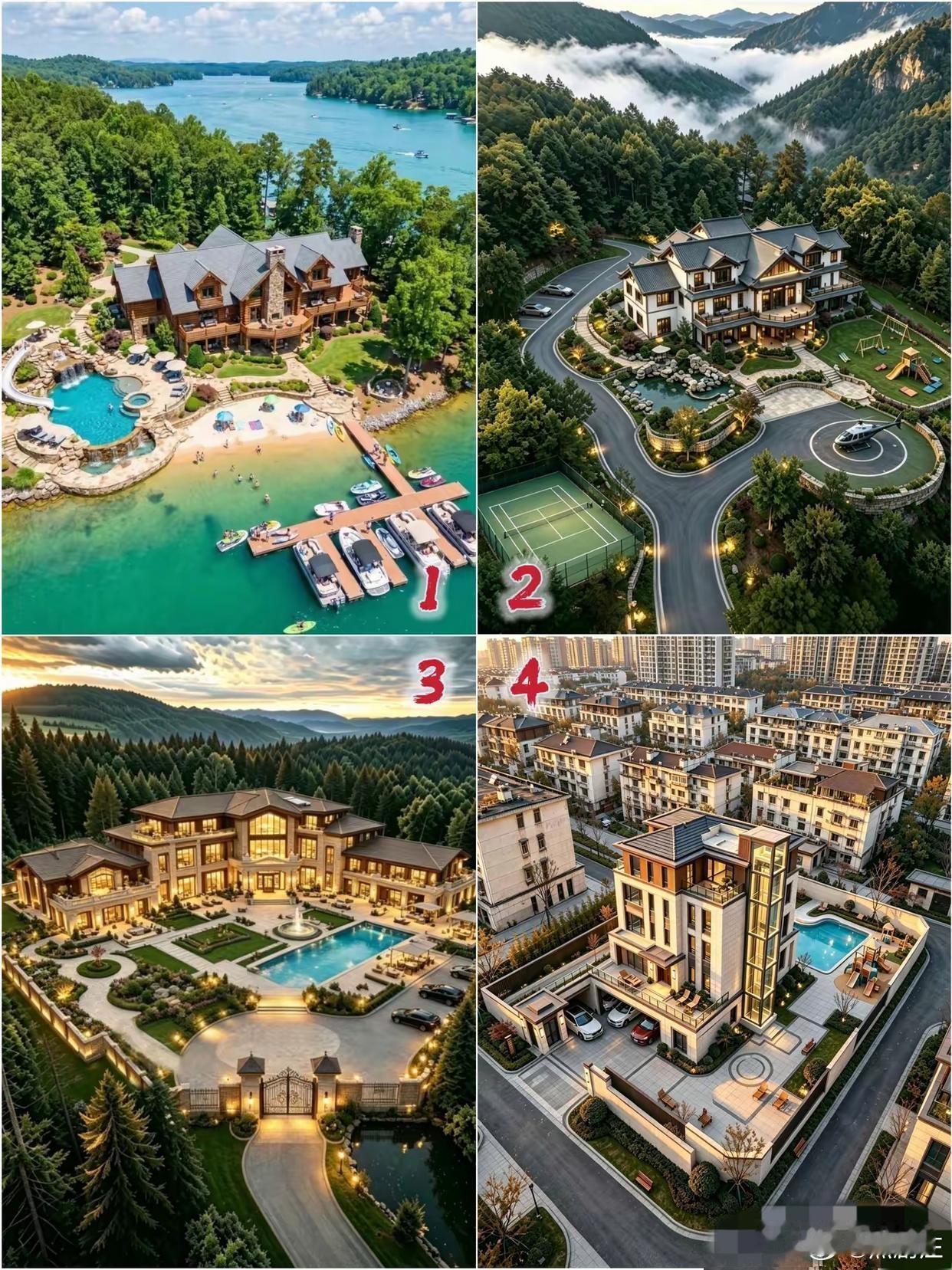 假如你足够有钱，住宅四选一，哪一套最符合你的心意？ ​​​
