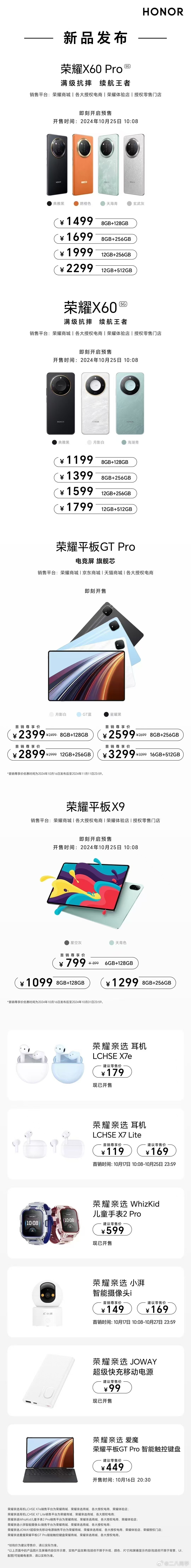 一张图，看懂荣耀X60系列发布会[春游家族] ​​​