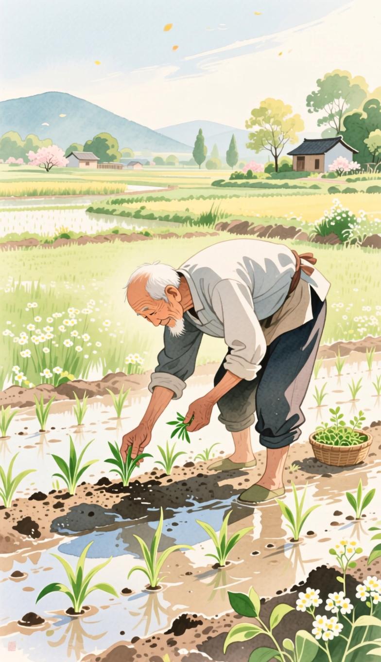 1. 耕春耕夏耕丰收
2. 流汗流泪流丰年

 
完整文案：上联:种田种地种希望