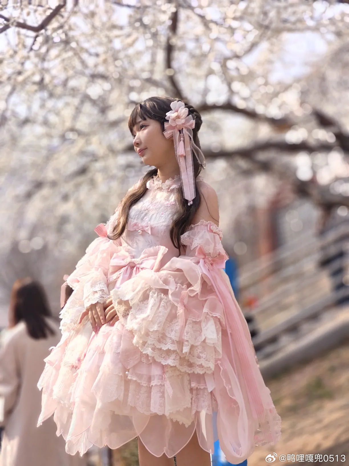 lolita装扮lolita日常美女 粉色lo娘装 