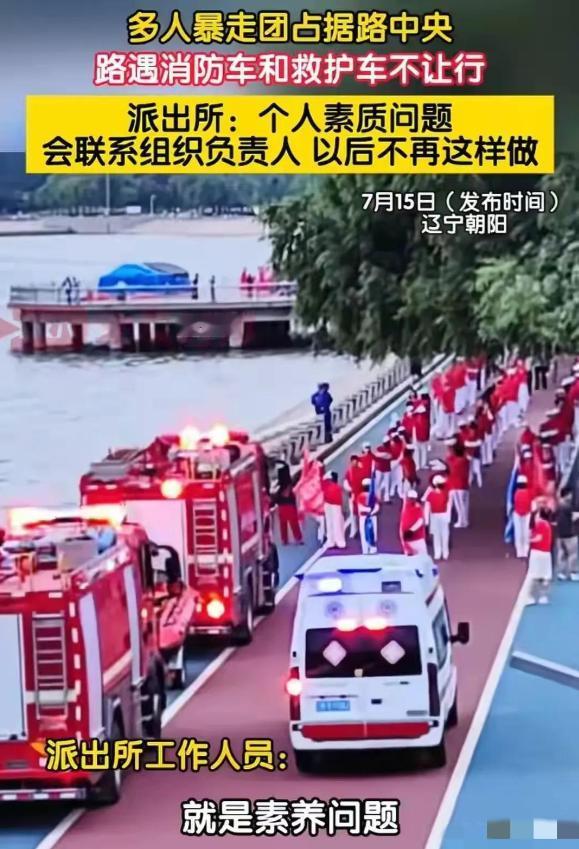 这仅仅是个人的素质问题吗？
一百多号人围着救护车不放行，理由竟然是说救援车没有执