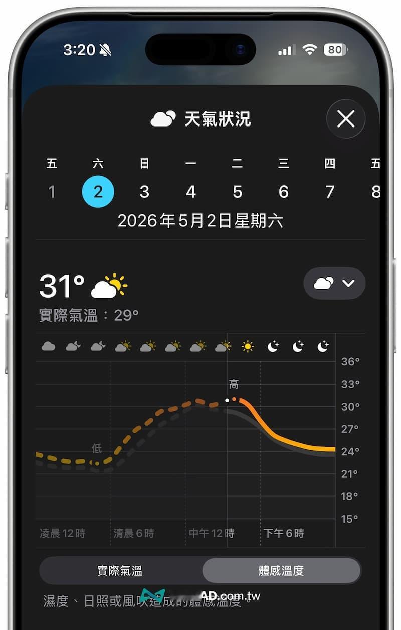 iPhone 怎么查看体感温度？出门前看一眼再也不踩雷 iPhone 怎么查看体