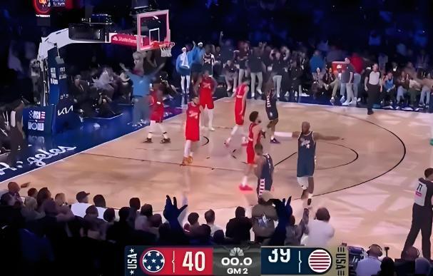 福克斯读秒绝杀，条纹队42-40战胜明星队！

北京时间2月16日，2026年N