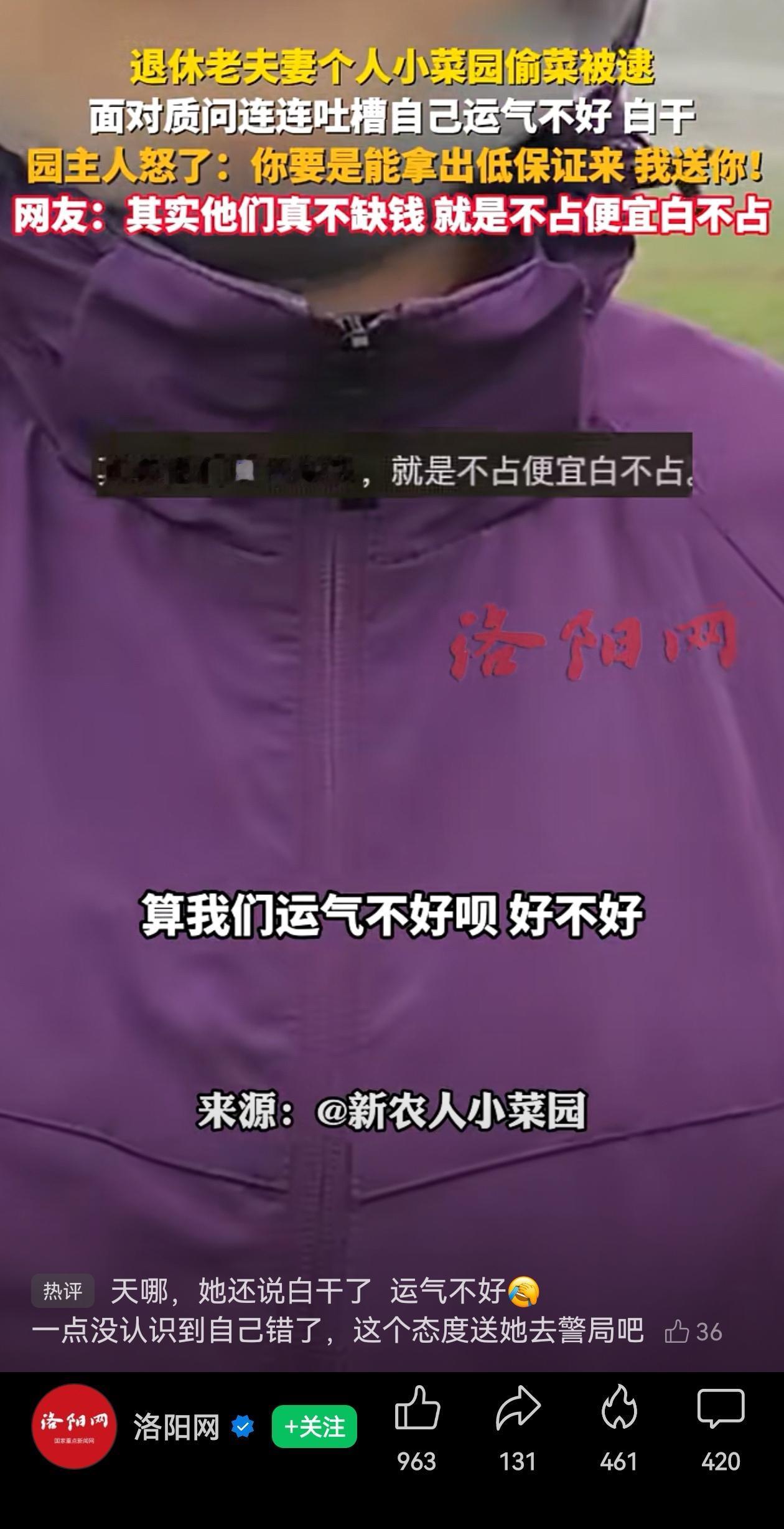 真的缺这几块钱？12月7日,北京的一个菜园园主,在自己家白菜地里,当场抓到两夫妻